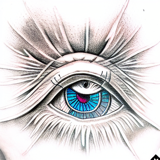 Realism "Evil Eye" Tattoo Idea BlackInk AI