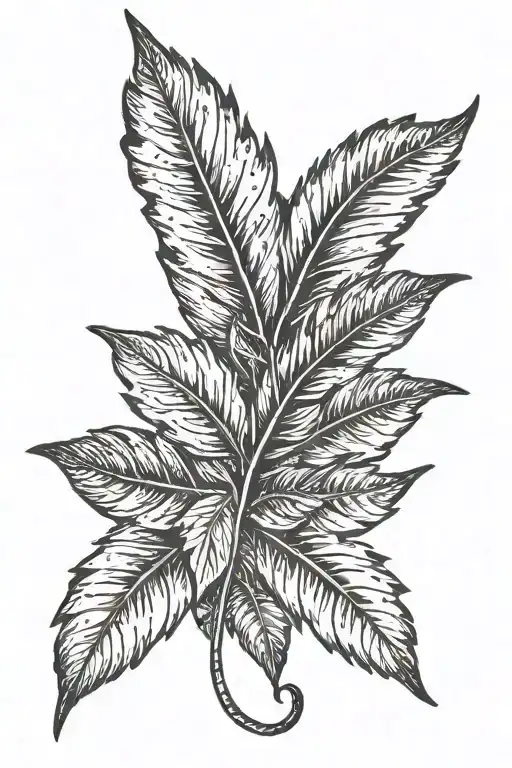 leaf tattoo design idea