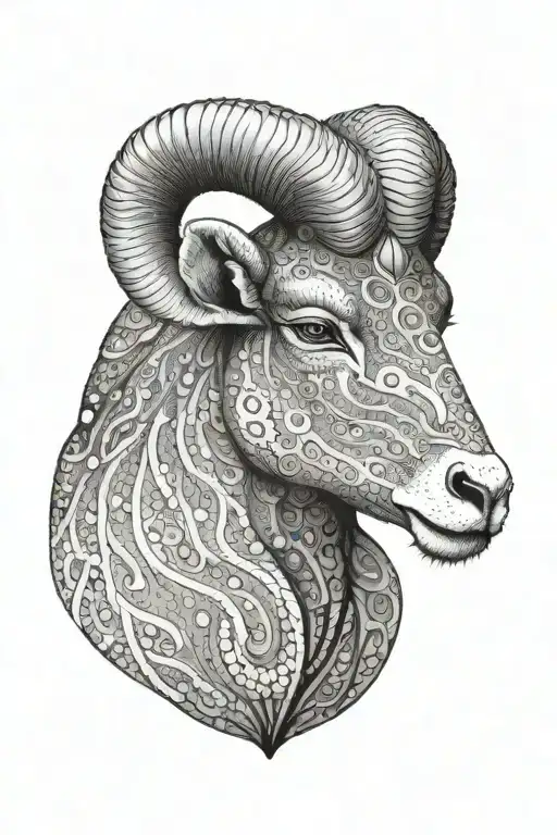 aries tattoo design idea