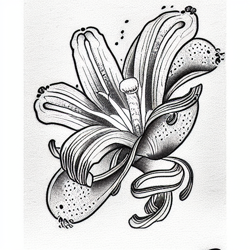 Japanese Water Lily Tattoo Design