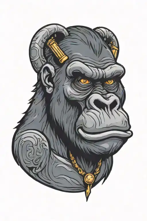 gorilla tattoo design idea
