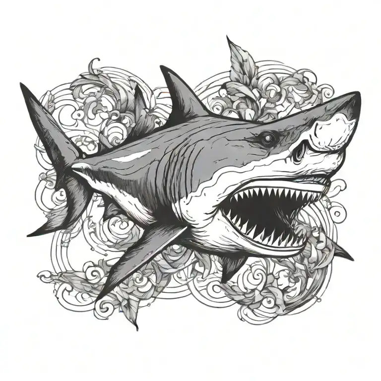 shark tattoo design idea