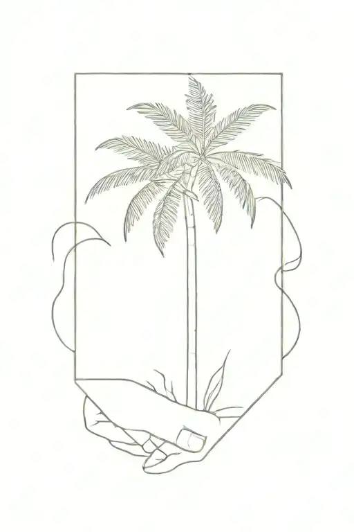palm-tree tattoo design idea