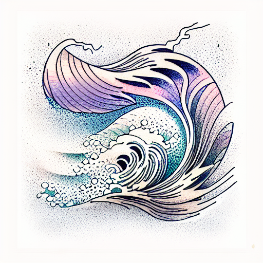 Ocean Wave tattoo design idea