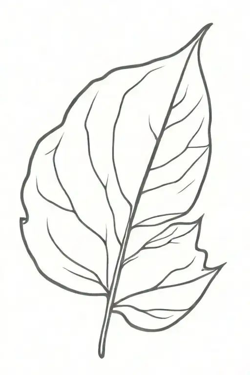 leaf tattoo design idea