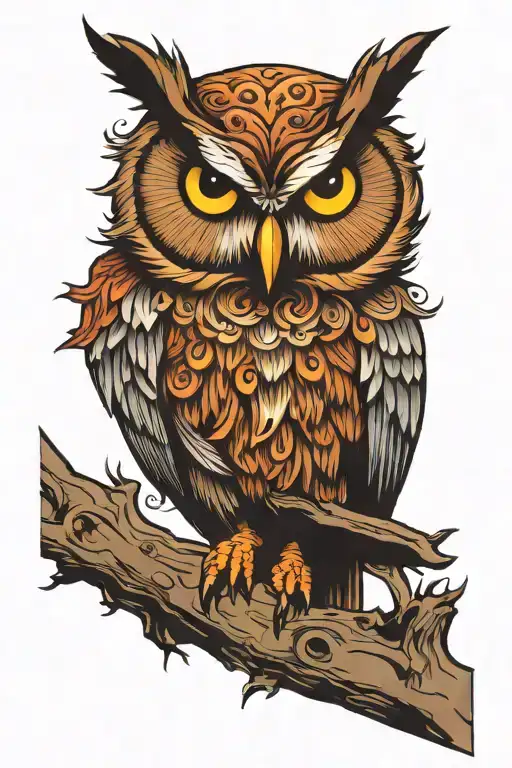 owl tattoo design idea