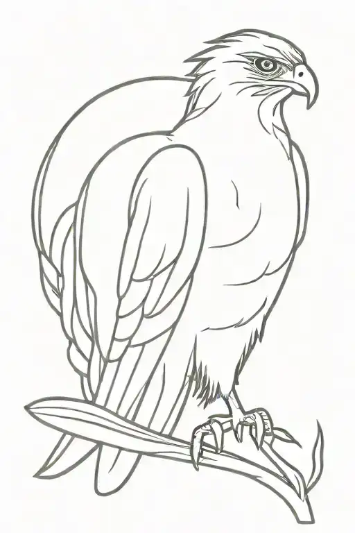 hawk tattoo design idea