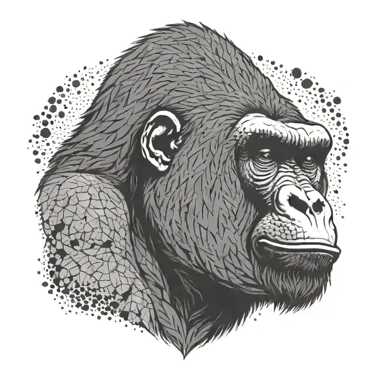 gorilla tattoo design idea