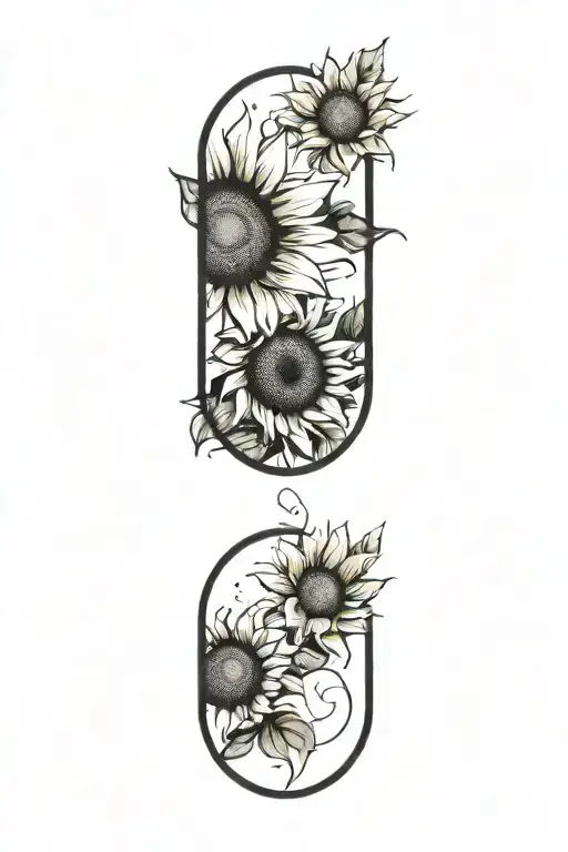 sunflower tattoo design idea