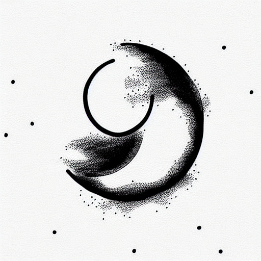 Moon tattoo design idea