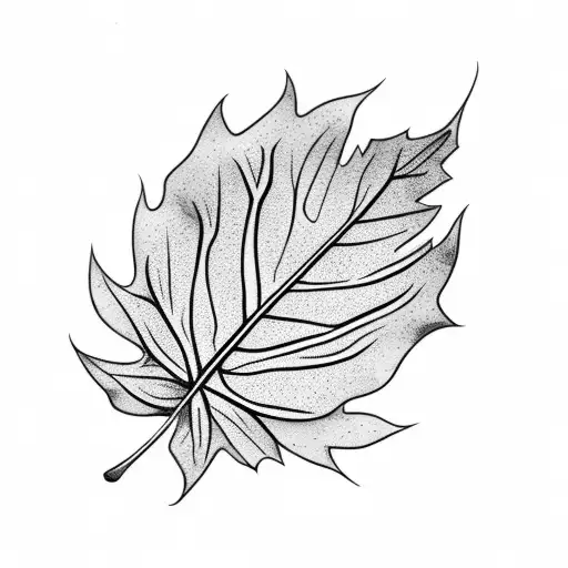 Leaf tattoo design idea
