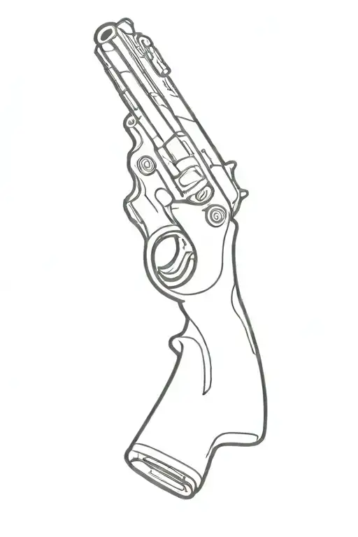 gun tattoo design idea
