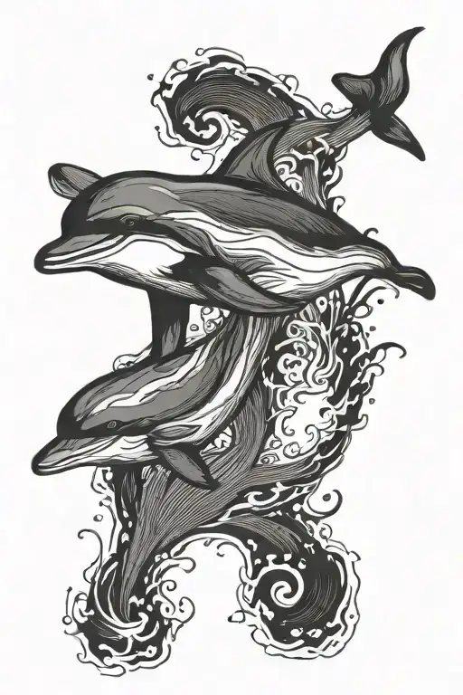 dolphin tattoo design idea