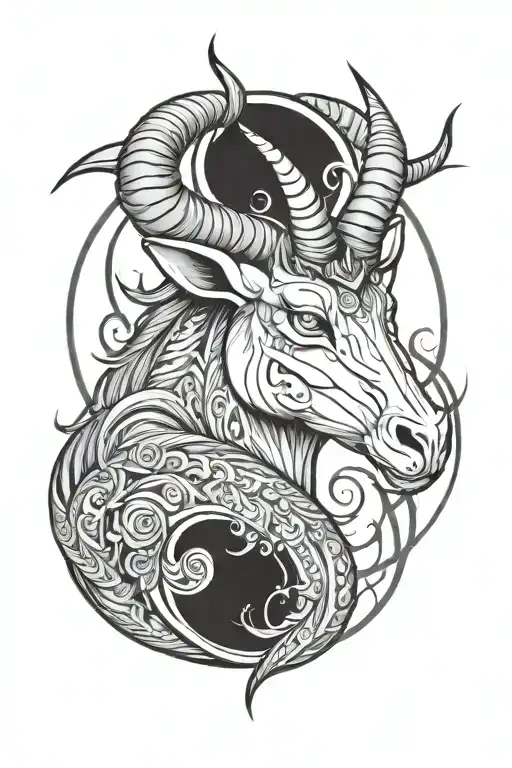 capricorn tattoo design idea