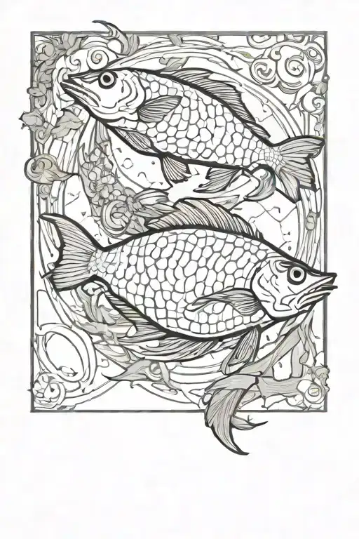 pisces tattoo design idea