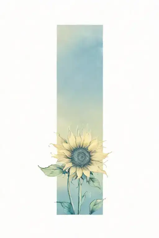 sunflower tattoo design idea