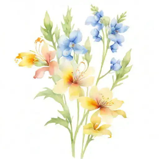 wildflower tattoo design idea