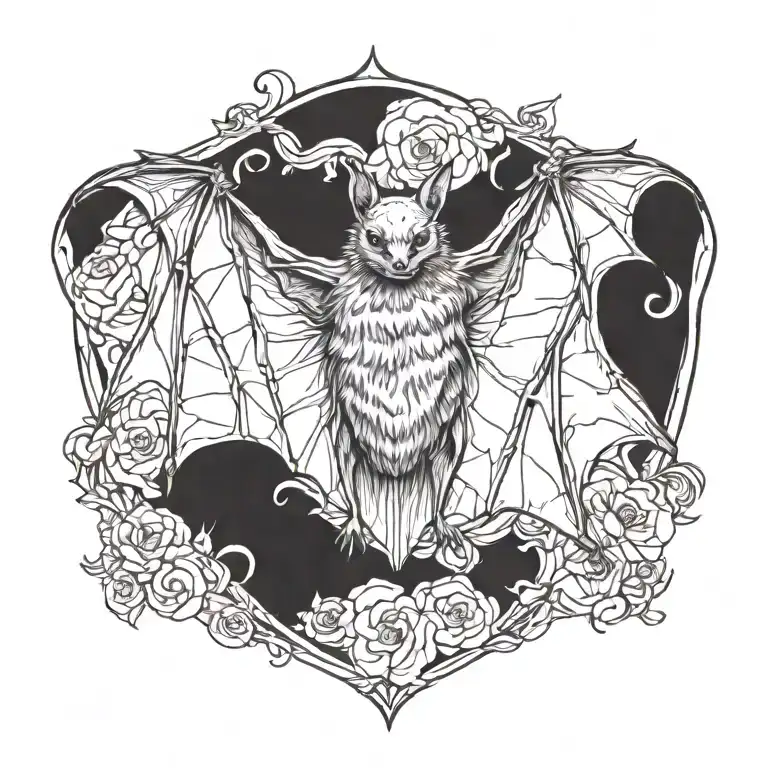 bat tattoo design idea