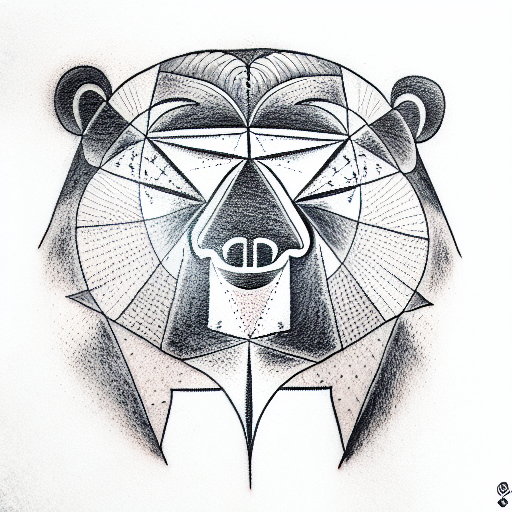 Cubism Picasso Berlin Bear tattoo design idea