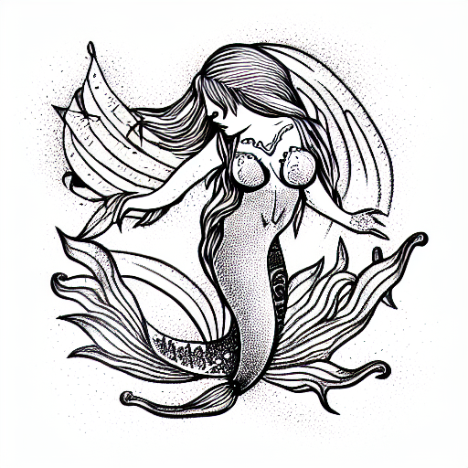 Mermaid tattoo design idea