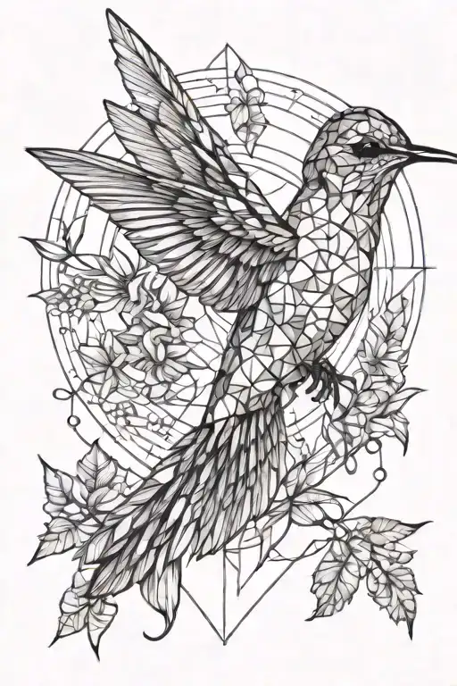 hummingbird tattoo design idea