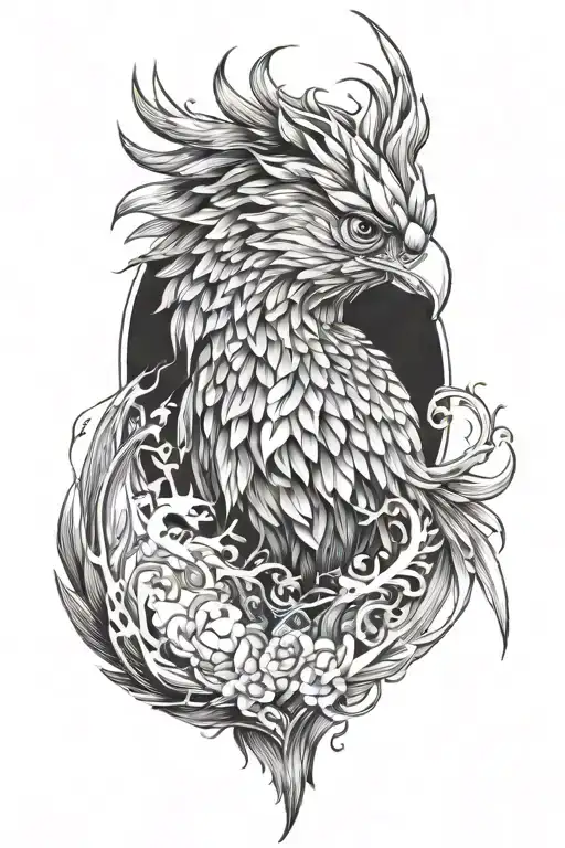 phoenix tattoo design idea