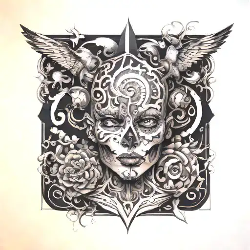 blackout tattoo design idea