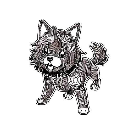 Dog tattoo design idea