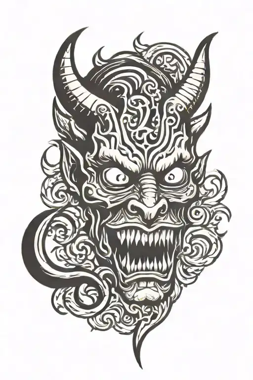 demon tattoo design idea