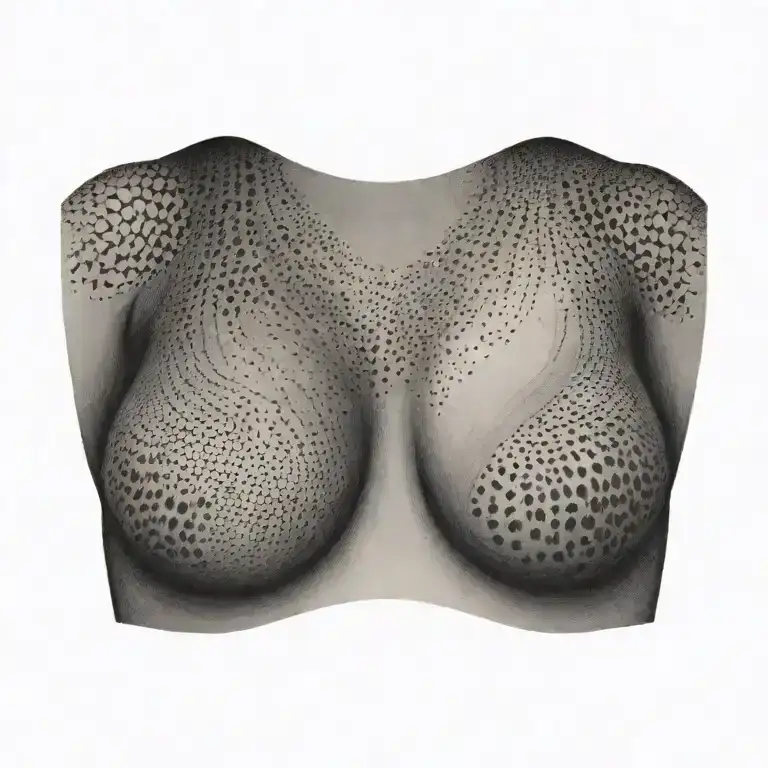 breast tattoo design idea