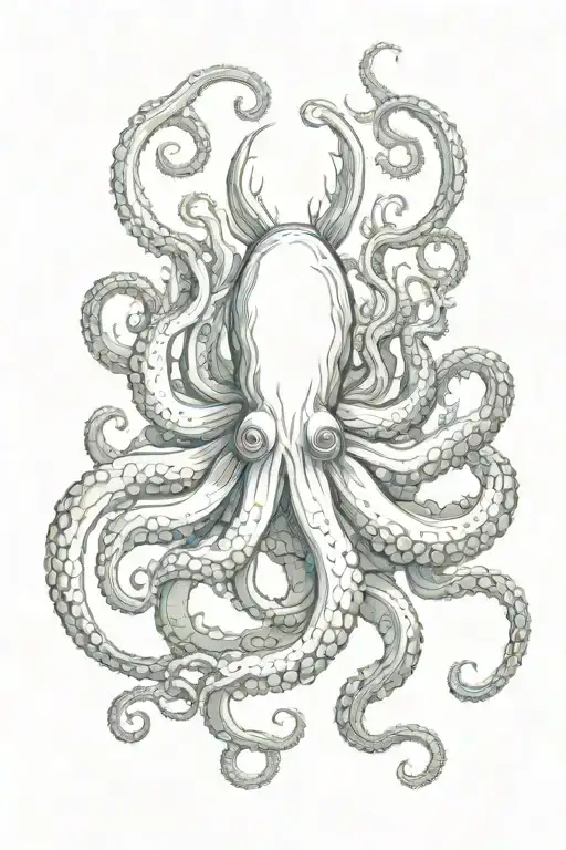 kraken tattoo design idea