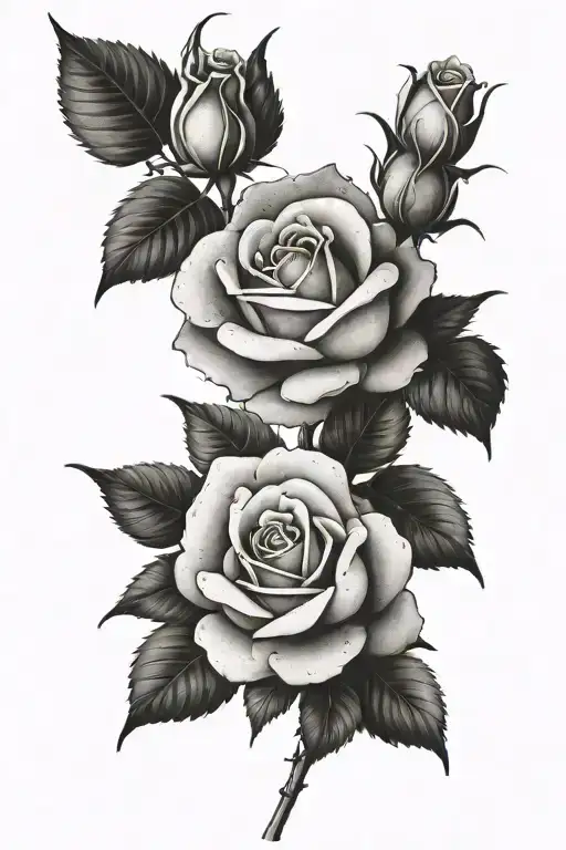 rose tattoo design idea