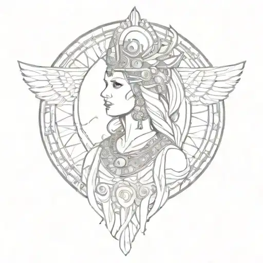 isis goddess tattoo design idea