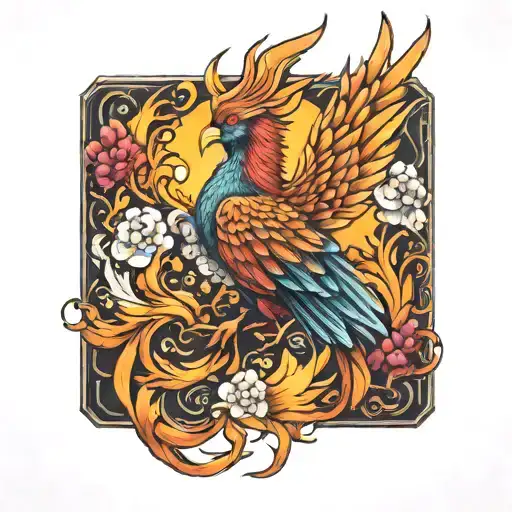 phoenix tattoo design idea