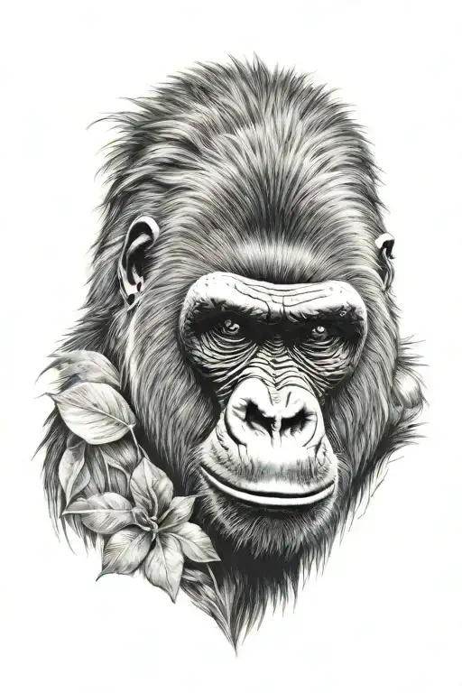 gorilla tattoo design idea