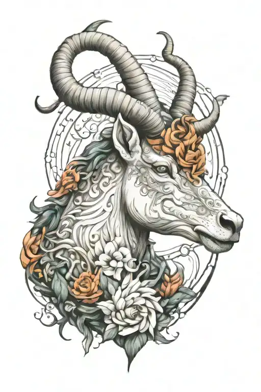 capricorn tattoo design idea