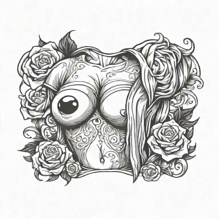 breast tattoo design idea