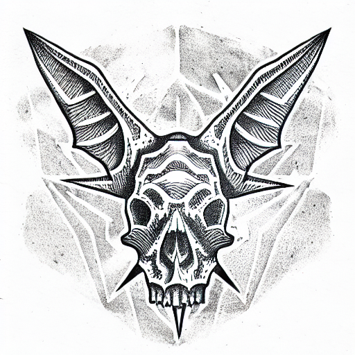 Triceratop Skull tattoo design idea
