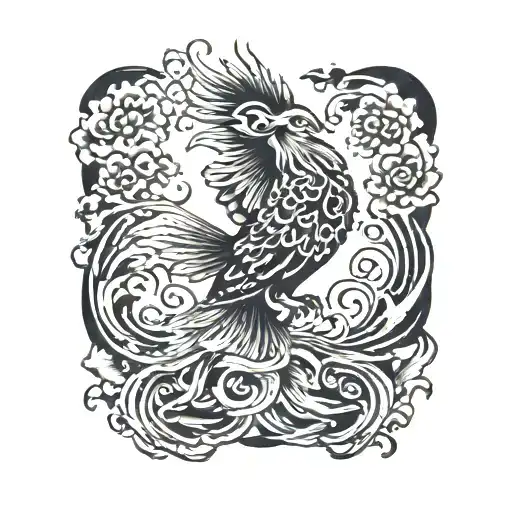 phoenix tattoo design idea