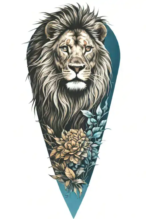 lion tattoo design idea