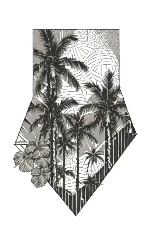 palm-tree tattoo design idea