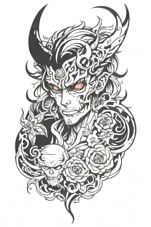 demon tattoo design idea