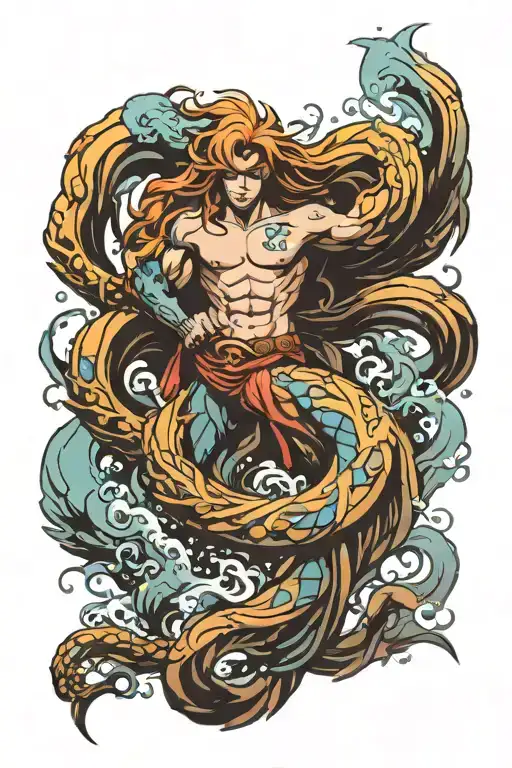 aquarius tattoo design idea