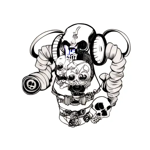 Skull tattoo design idea