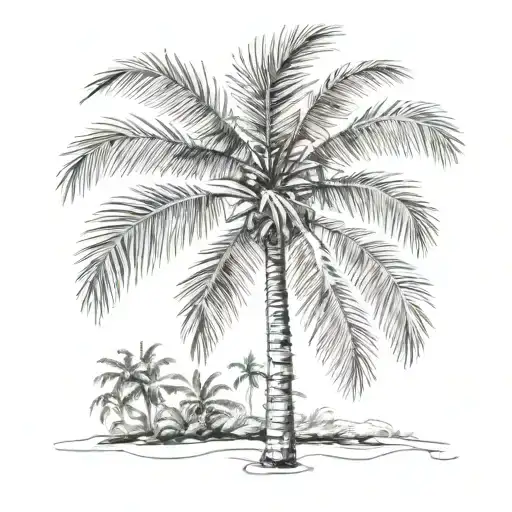 palm-tree tattoo design idea