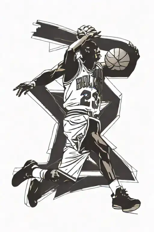 Michael Jordan Silhouette tattoo design idea