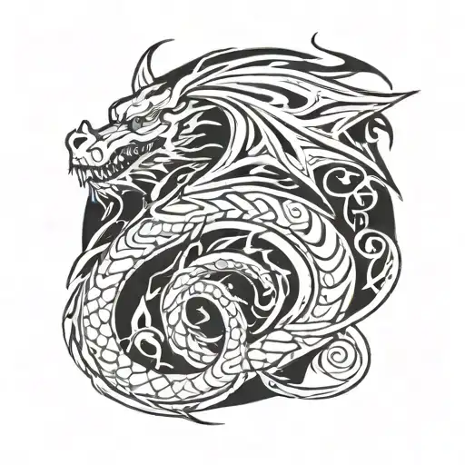 dragon tattoo design idea