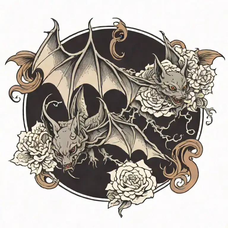 bat tattoo design idea