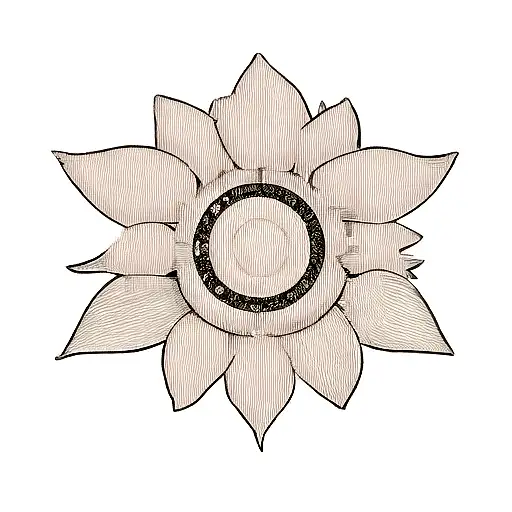 Sunflower tattoo design idea