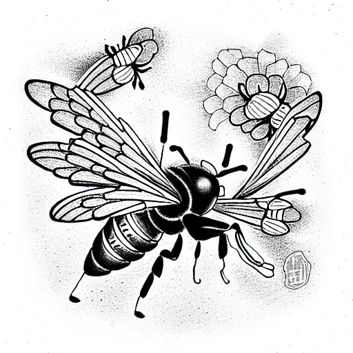 Honey Bee tattoo design idea